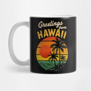 Greeting From Hawaii - Vintage Retro Adventure Mug